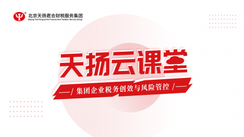 【1月22日】“集團(tuán)企業(yè)稅務(wù)規(guī)劃創(chuàng)效與風(fēng)險(xiǎn)管控”天揚(yáng)云課堂 